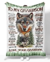 Personalized  Grandchildens Gift This old Wolf Quotes
