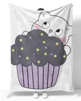 Cute cat with cupcake for cat lover