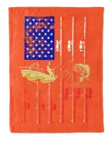 Personalized Vintage Fishing US Flag