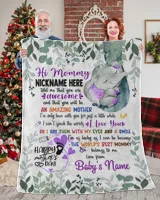 Purple Elephant Baby, Gift for New Mom from Grandma and baby , Safari Baby Shower, Jungle Nursery Blanket