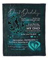 Father's Day Gifts, To My Dad Papa Pop Daddy From Your Daughter Quilt Fleece Blanket