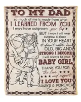 Father's Day Gifts, To My Dad Do Much Of Me Is Made Bundle Papa Pop Dady Quilt Fleece Blanket