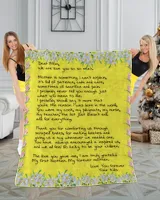 Blanket with lovely letter for mother