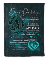 Father's Day Gifts, To My Dad Papa Pop Daddy From Your Daughter Quilt Fleece Blanket