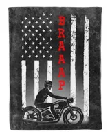 MOTORCYCLE AMERICAN FLAG BLACK