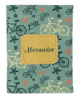 Personalized Blanket With Name For Cyclist