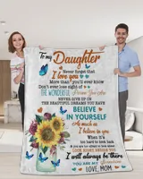 To my Daughter I love you gift for christmas Blanket