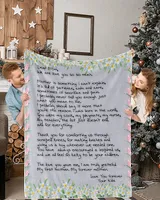 Blanket with lovely letter for mother