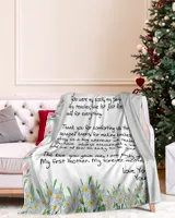 Blanket with lovely letter for mother