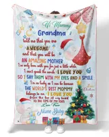 New Mom Gift From Grandma and baby | Merry Christmas | Daddy  and baby | Fleece Blanket