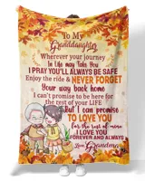 To My Granddaughter Blanket, Custom Name Blanket, Grandma Blanket, Family Throw Blanket ,Gifts For Granddaughter