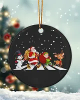 Snowman Santa Elf And Reindeer Ornament - Dove Box