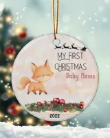 Persanalized Newborn Christmas Ornament 2022 - Custom Name Baby Ornament  - Baby's First Christmas Ornament, Personalized Baby Ornament, Keepsake Ornament for Newborn Baby