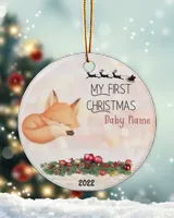 Persanalized Baby 1st Christmas Ornament 2022 - Custom Name Baby Ornament  - Baby Ornament Keepsake Newborn, Personalized Baby Ornament, Keepsake Ornament for Newborn Baby