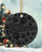 Christmas Ornaments Stay Pawsitive