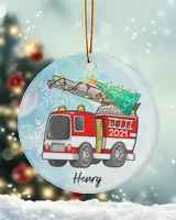 RD Personalized Firefighter Christmas Ornaments Kids Christmas Ornaments, Fireman Ornament