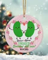RD Personalized Christmas Ornaments Engagement Ornaments, Pickle Ornament, Engagement Gifts Boyfriend Gift