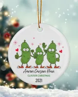 Christmas Ornaments, Pickle Ornaments Gift, Family Pickle Ornament, Engagement Gifts for Her