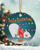 RD Custom Beary Christmas Ornament, Christmas 2021, Christmas Ornament, Family Gift, Bear Ornament