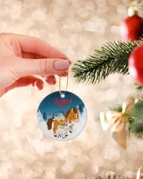 RD Personalized Cat Horse Rabbit Goat Christmas Ornaments Kids Christmas Ornaments, Personalized Farm Animals Ornament