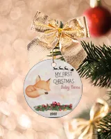 Persanalized Baby 1st Christmas Ornament 2022 - Custom Name Baby Ornament  - Baby Ornament Keepsake Newborn, Personalized Baby Ornament, Keepsake Ornament for Newborn Baby