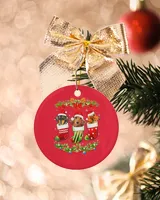 Dachshund Dachshunds Christmas In Stockings Dachshund Xmas Ornaments 434 Wiener Doxie