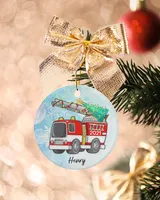 RD Personalized Firefighter Christmas Ornaments Kids Christmas Ornaments, Fireman Ornament