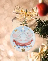 DH Personalized Twins First Christmas Ornament, Elephants Ornament, Gift for Twins, Christmas Ornaments