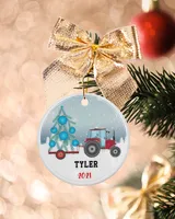 Boys Christmas Ornament Car, Tractor Ornament, Custom Farm Ornament