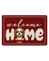 Personalized Welcome Home Doormat, Gifts For Dog Lovers HOD030223DM3