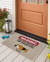 Personalized Doormat Do Not Step On Guard Dog HOD080223DM2