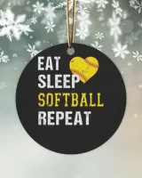 Softball Funny Softball Eat Sleep Softball Repeat for Girls 273