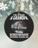 Firefighter I'm A Dad A Grandpa And A Retired Firefighter Funny Mens Tee 146 Fighting