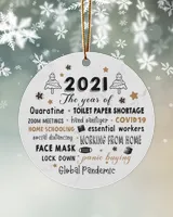 2021 Quarantine Ornament, Toilet Paper Ornament, 2021 Ornament, 2021 Christmas Ornament, Pandemic Ornament