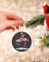 Christmas - flamingo Ornament