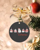 Meowy Christmas Ornament, Christmas Cat Ornament
