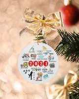 Ceramic 2021 Christmas Ornament, 2021 Pandemic, 2021 Christmas Ornament, Pandemic Ornament, Christmas Decoration, Vaccine Ornament, 2021 Memories