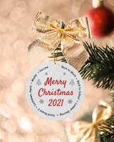 Merry Christmas Ornament - Christmas Ornament, 2021 Pandemic, 2021 Christmas Ornament, Pandemic Ornament, Christmas Decoration, Vaccine Ornament, 2021 Memories