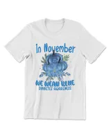 In November We Wear Blue Autumn Pumpkin Diabetes Awareness