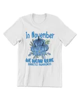 In November We Wear Blue Autumn Pumpkin Diabetes Awareness