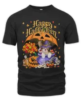 Halloween Autumn Witch Shih Tzu