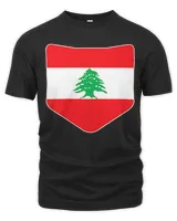 Lebanon Flag with Printed Lebanese Flag Pocket T-Shirt