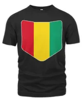 Guinea Flag with Printed Guinean Flag Pocket T-Shirt