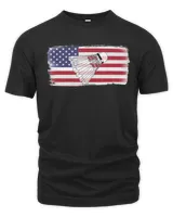 USA American Flag Badminton Player Perfect Gift T Shirt