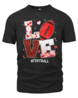 American Football Funny Valentines Day Hearts Football Lover Sports Player 18