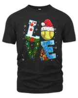 Softball Funny Christmas Softball Players Lovers Xmas 253