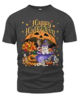 Halloween Autumn Witch Siberian Husky