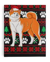 Akita Ugly Christmas T Shirt Akita Santa Hat Funny Gift T-Shirt