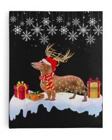 Cute Dachshund Dog Christmas Decor Xmas Holiday Gift