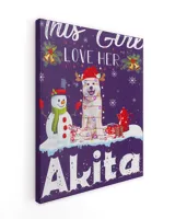 Snow _ Xmas Gifts This Girl Love Her Akita Reindeer Hat T-Shirt